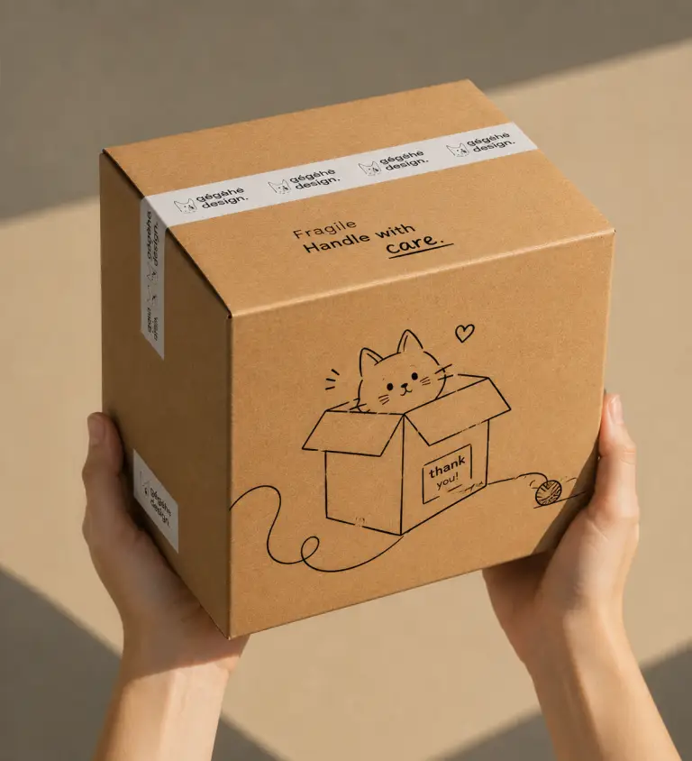 Thùng carton in logo thương hiệu
