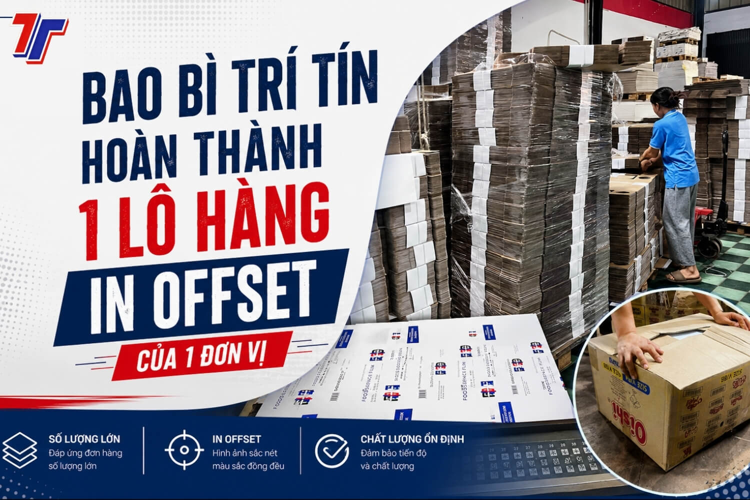 In Offset phù hợp với đơn hàng lớn, yêu cầu màu sắc ổn định, chất lượng cao và đa dạng vật liệu